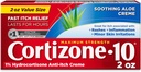 Cortizone 10 Maximális hatáserősség Anti- Itch krém Soothing Aloe, 1% hidrokortizon Creme, 2 oz. (Régi csomagolás)
