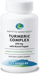 Föld Splendor Turmeric Complex 500 mg fekete bors, 90 kapszula - támogatja az antioxidáns tevékenység és a közös egészség * - 1,5 hónap ellátás
