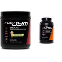 Post JYM Active Matrix Post- Edzés BCAA-val, Glutamin & More Rainbow Sherbert Flavor + Vita JYM Athlete multivitamin több mint 25 kulcsfontosságú összetevők 60 tabletta