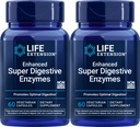 Life Extension Enhanced Super Digestive Enzimes, 60 Vegetáriánus kapszula (2-es csomag)