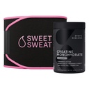 Sports Research Creatine Monohidrát és Sweet Sweat Waist Trimmer - fekete / rózsaszín (Nagy)