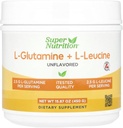 Super Nutrition L- Glutamin + L- Leucin, ízesítetlen, 15.87 oz (450 g)
