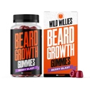 Wild Willies Beard növekedési gumik kiegészítés a férfiak - a Biotin & 19 Vitaminok a Stronger, Thicker Arc Hair - 60 Gumies