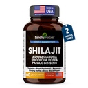SANDHUHERBALS Shilajit Capsules for Men & Women - 124; Pure Himalayan Blend with Ashwagandha - 124; High Potency and Energy Supplement - 124; 2 Months Supply - 124; for Extra Power and Stamina - 124; Combo with Sea Moss