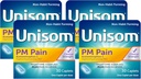 Unisom PM Pain Nighttime Sleep- aid + Pain Reliever, Acetaminophen & Difenhidramin HCI, 30 Caplet, 50 mg (4-es csomag)