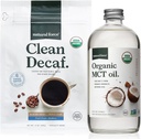 Natural Force Organic Clean Coffee + Organic MCT Oil Bundle - 100% Tiszta kókuszdió MCT & Mold & Mycotoxin Free Coffee - Non-GMO, Keto, Paleo, Vegan - 12 Oz és 16 Oz