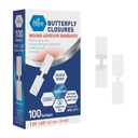 MED PRIDE Butterfly Closure Strips Pack 100 Steril Nonstick Hipoallergén Latex Ingyenes kötszer vágások és sérülések (közepes)