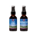 WishGarden Gyógynövények Egészséges légzés Bundle - Deep Lung Bronchial Support Lung Cleanse & Detox + Légzőszervi tonic támogató hosszú távú tüdő ellenálló és jobb tüdő hatékonyság, 2oz Bundle