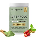 Superfood Reds & Greens Powder - 11.64 Unze, Präbiotika & Probiotika für Verdauungsgesundheit, Super Greens Pulver mit Ashwagandha für Gut Gesundheit, Immunität, Antioxidantien, Vegan, Non-GMO