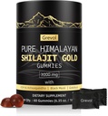 Himalayan Shilajit Gummie: Gold Grade Shilajit mit Ashwagandha Fulvic Acid & 85+ Trace Minerals angereichert - kein hinzugefügter Zucker - Individuell Wrapped - für Männer & Frauen - 60 Gummy
