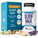 Dr. Nandi 's Sleep Max Natural Sleep Aid - Magnézium, GABA, 5-HTP & Taurine - REM Sleep & Deep Sleep Supplement Without Melatonin - Non-Habit Forming Vegan Herbal Sleep Aid - Non-GMO - 60 kapszula