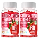 Glucosamine Chondroitin Gumies MSM & Elderberry Extra Strength - Közös támogatás, antioxidáns immunszupport kiegészítés felnőttek, férfiak és nők számára. Epres gumik