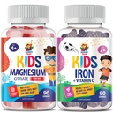 SUNNY SAM Vas Gummies gyerekeknek & Magnézium Gumies gyerekeknek & Felnőttek - 500mg - Nyugodt Magnézium Sajtok - Magnézium Citrate rágótabletta hangulat- és izületi támogatás