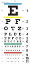 Eye Chart, Fashioned Snellen Eye Chart for Eye Exams 20 Feet, 22x11 Inches Plastic Low Vision Eye Charts Wall Chart with Metal Eyelet for Kids Gifts Wall Decoration (20 Feet Test Distance)