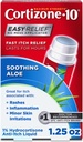 Cortizone- 10 Maximális hatáserősség Aloe Itch Relief No Mess Applicator, 1% hidrokortizon, Fast- Action, Anti- Itch Liquid for Bug Bites, Kiütés, Ekzema, Psoriasis, Poison Ivy, Oak & Sumac, 1,25 fl oz