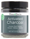 Viva Doria Virgin Actived Charcoin Powder, Coconut Shell Derived, Food Grade, 1.5 Oz Glass Jar