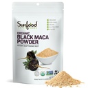 Sunfoods Superfoods Organic Black Maca Powder - Black Maca Root Powder, Black Maca Root for Men & Women, Perui, Raw, Vegan, Premium Black Maca Powder - 4 oz Bag