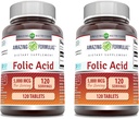 Amazing Formulas Folic Acid Supplementary 124; 5000 Mcg