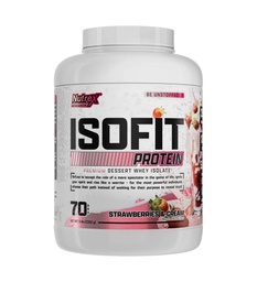 Nutrex Research IsoFit Whey Protein Powder Instantized 100% Whey Protein Isolate (70 Servings, Strawberry & Cream)