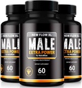(3 csomag) Új Flow XL kapszula férfiaknak, NewFlow XL Férfi Pirula, Minden természetes formula izomtömeg és maximális teljesítmény, Hivatalos NewFlowXL Vélemények (180 kapszula)