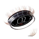Lashify Curl 12mm Gossamer Eyelash kiterjesztések újratöltés, Gyömbérszín, DIY hamis pillák természetes megjelenés