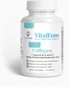Kollagén haj, bőr és köröm kiegészítés nőknek - I. típus, II, III, V, X, Collagen kapszula Enhanced with Biotin, Keratin & Hyaluronic Acid - Átfogó bőr, Haj & Körömtámogatás