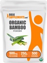 BulkSupplements.com Organic Bamboo Powder - Silica Supplements, Bamboo Supplement - Gluten Free, 500mg per Serving, 250g (8.8 oz) (1-es csomag)