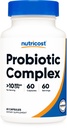 Nutricost probiotikus komplexum (10 milliárd CFU) 60 kapszula - Acidophilus Plus 9 egyéb probiotikumok, nem-GMO, glutén mentes kiegészítés