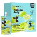 Hethstia Konjac Jelly Green Grape Flavor, 10 Pouches, Drinkable Grape Jelly with Collagen Peptides, 7 Kcal, Sugar Free, Gluten Free, Keto, Vegan, On- The- Thewy Light Snacks