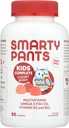 SmartyPants Kids Multivitamin Gummees: Omega 3 Halolaj (EPA / DHA), D3-vitamin, C-vitamin, B12-vitamin, B6, A-vitamin, K & Cink Immuntámogatásra, Grape, Cherry & Berry aromák, 90 Count (22 napos ellátás)