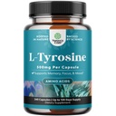 Free Form L Tyrosin 1000mg Pro Servieren - High Strength L-Tyrosine Ergänzung für Energie und Fokus Unterstützung - Aminosäure Nootropic Supplement für Fokus Aufmerksamkeit und Kognition - 240 Zähler