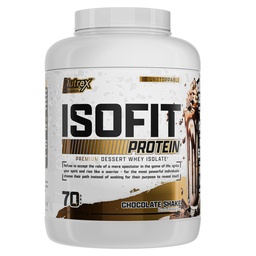 Nutrex Research IsoFit Whey Protein Powder Instanted 100% Whey Protein izolátum (70 szervák, csokoládé shake)