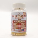 Glucosamine Chondroitin Gumies MSM 60 CT Sugar Free Glucosamine Chondroitin Gumies Triple Strength for Joint Health & Immune Support up, men & women - Mango Flavor
