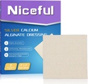 Ezüst Kalcium sebek Dressing 4X4, HSA FSA Támogatható, Highly Absorbend Ag Ezüst Kalcium Alginate Sebek Dressing Pads Soft, 5 db