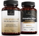 Premium Geranylgeraniol Plus Annatto Max DeltaGold - a szív egészsége, egészséges öregedés, immuntámogatás és általános wellness - Geranylgeraniol 60 kapszula - Annatto Max 60 kapszula