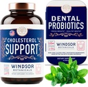 WINDSOR BOTANICALS koleszterin támogatás kiegészítők és fogászati probiotikumok friss lélegzet bundle