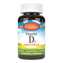 Carlson - D3-vitamin, 10000 NE (250 µg), D-vitamin kiegészítők, Csont- és Immuntámogatás, D3-vitamin Softgels, Szív-egészség, Gluten Szabad D-vitamin kapszula, 120 Softgel