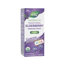 Természet Útja Sambucus Elderberry Hagyományos Immun Szirup korosztály 1 +, Hagyományos Immun Support *, Antioxidáns támogatás *, Fekete Elderberry kivonat, USDA Certified Organic, 4 Fl Oz