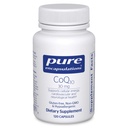 Reine Kapseln CoQ10 30 mg | Coenzym Q10 Ergänzung für Energie, Antioxidantien, Gehirn und zelluläre Gesundheit, Kognition und Herz-Kreislauf-Unterstützung* | 120 Kapseln