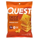 Quest Nutrition Cheese Crackers, Cheddar Blast, 10g Protein, 5g Net Carbs, 1g Sugar, Made with Real Cheese, 12 csomag (1,06 oz zsák)