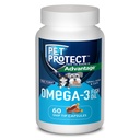 Kisállat Protect Cat & Small Dog Omega3 kiegészítés, Proprietary Free Form Blend, Támogatja a normál gyulladásos válasz, Snip- Tip kapszula (60 gróf)