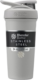 BlenderBottle Sport Szigetelt rozsdamentes acél Shaker palack Wire Whisk, 24- Ounce, Grey - Protein Shakes & Hydration atléták & Fitness Enthusisasts, Easy mixing, Keeps Drinks Cold, Lockable Lid