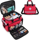 CURMIO elsősegély kits táska üres, vésztartalék táska orvosi táska Home Health Care és Trauma Kits, piros (üres táska csak)