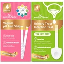 Easy @ Home Vaginal pH Test Strips & UTI Test Kits (8 Count): Yeast Infection, BV, UTI Test for Women, Fast Accurate Results, 4 Urinary Tract Infection & 4 Feminine pH Health Tests