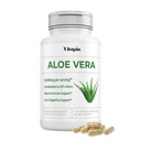 Bio Aloe Vera Kapseln 20% Aloins Ergänzung - Pure Inner Leaf Gel Konzentrat - Digestive, Gut Health, Haut, Immununterstützung - 120 Count - Non-GMO, Gluten-Free, Vegan
