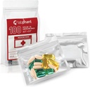 100 Pack Mylar Side Proof XL Medicine Bags - Ziplock Accessory Bags with Double Tip Perm. Marker; Pill Pack Baggies for Medicine, Ékszer, Hardware; Zipper Sealed Pill Pouches (3.5 x 2.5, "Silver)