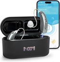 Hallókészülékek (nem erősítők), Bluetooth-átvevő hallókészülékek szeniorok felnőttek, Superior Sound Quality OTC Smart hallókészülék zajcsillapítással, Bluetooth-vezérelt és App Control, 4 Modes