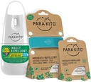PARAKITO Mosquito, Insect & Bug Spray Bundle - Idetartozik a Spray, Turquoise Wristband & 4 Requids Free, Citronella Essential Oils, Perfect for Camping, Tiking, Travel Outdoor Tevékenységek