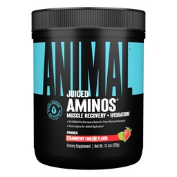 Állati Juiced Amino Acides - BCAA Powder EAA Matrix Plus hidratáció elektrolitokkal és tengeri sóval bármikor helyreállítás és jobb teljesítmény, Strawberry Limeade Flavor, 30 szerváció