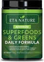 50 Super Greens Powder - Greens Superfood Pulver mit Früchten und Gemüse-Ergänzungen - Supergreens Green Powder for Energy, Digestion, Vitality & Immunity - 30 Serviers Vegan und Non-GMO